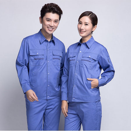 湖兰色秋季工作服