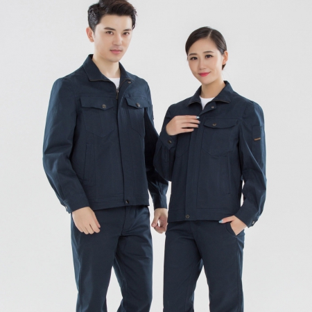 秋季工作服深绿色新款