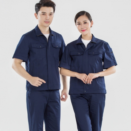 藏青色夏季工作服