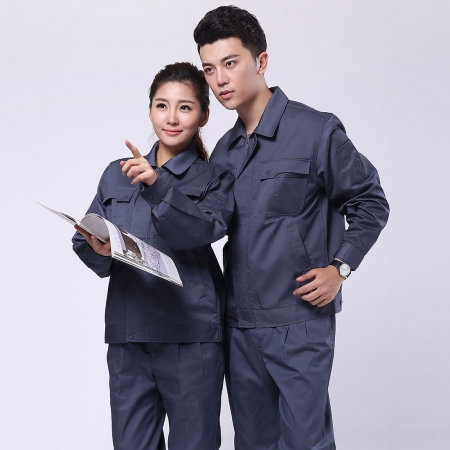 深灰涤棉纱卡冬季工作服