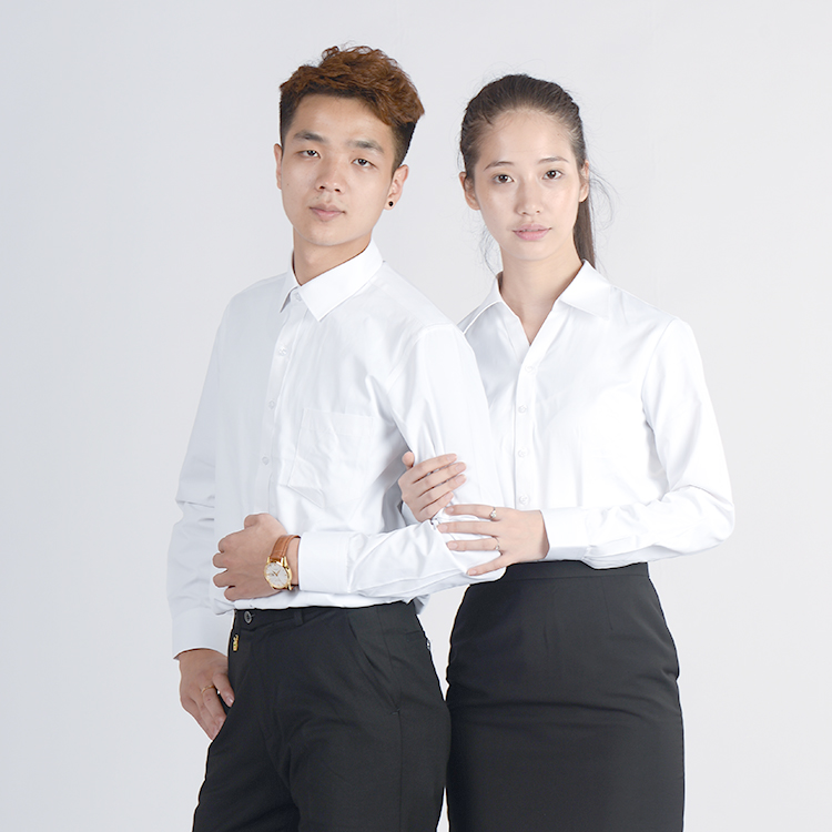 韩版男女式商务修身收腰衬衫